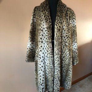 VTG Shaytoon Leopard Print Faux Fur Coat